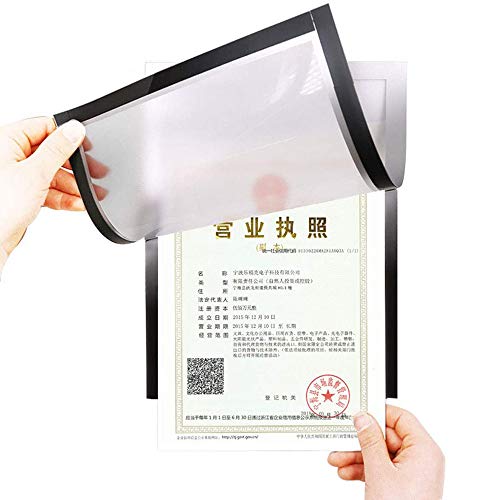 LEDGOO Magnetrahmen A4 Selbstklebend 210 * 297mm Durable Magnetic Display Frame Info-Rahmen mit Magnetverschluss von LEDGOO