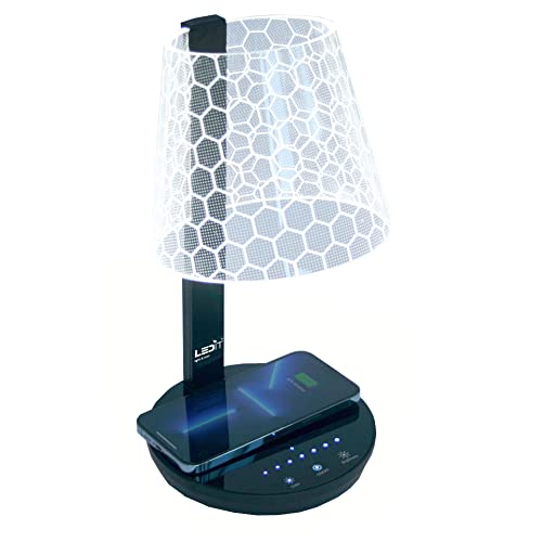 LED-Nachttischlampe mit Touch und kabelloser Aufladung, dimmbar, 7 Helligkeitsstufen, 7 Farben, entworfen in Italien, für Studio, Büro, Schlafzimmer, modern, mehrfarbig von LEDIT LIGHTS & MORE