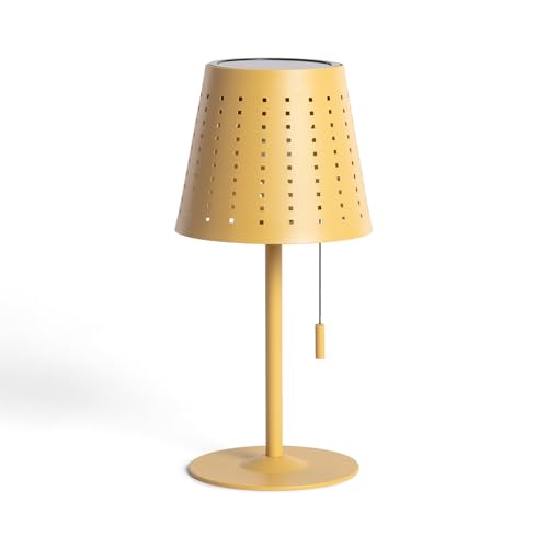 LEDKIA LIGHTING LED-Tischlampe 3W Tragbar für Außen mit wiederaufladbarer Batterie USB Banate Sandgelb für Wohnzimmer, Küche, Schlafzimmer von LEDKIA LIGHTING