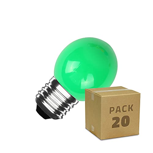 LEDKIA LIGHTING 20er Pack LED-Glühbirnen E27 3W 300lm G45 Einfarbig Grün von LEDKIA LIGHTING