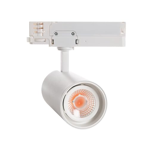 LEDKIA LIGHTING - LED-Strahler für 3-Phasenstromschiene | 30W Leistung | Ideal für Metzgereien | Energieeffiziente Beleuchtung | Robustes Aluminium, 1800K Superwarm, Aluminium von LEDKIA LIGHTING