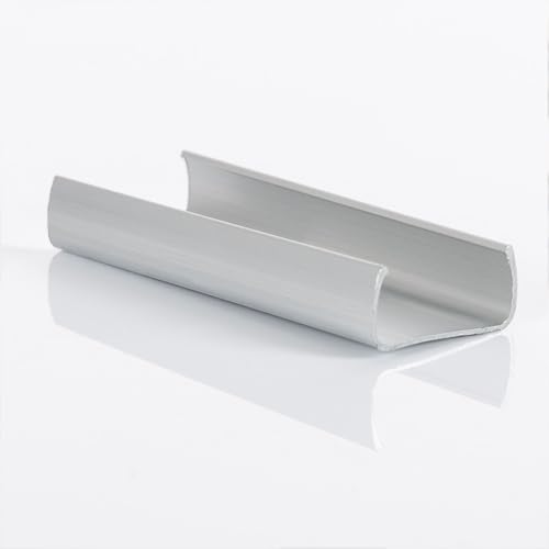 LEDKIA LIGHTING Befestigungsclip aus Aluminium für LED-Streifen Neon 7.5W/m 220V AC 100 LED/m Halbrund IP67 nach Mass Schnitt alle 100 cm Silber von LEDKIA LIGHTING