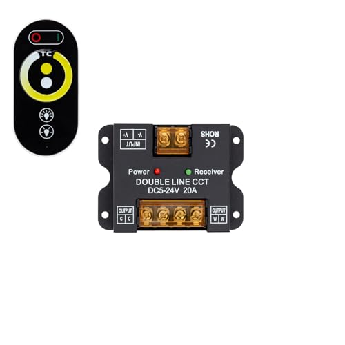 LEDKIA LIGHTING Controller Dimmer 24V DC + RF Fernbedienung für Dim To Warm Wählbar (Warm-Neutral) von LEDKIA LIGHTING