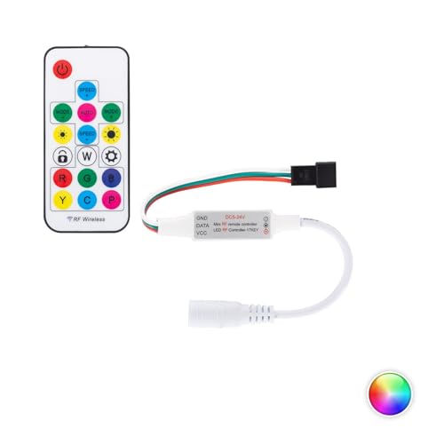 LEDKIA LIGHTING Controller Dimmer Mini für Digitale RGBIC SPI LED-Streifen 5-24V DC mit RF Fernbedienung RGB LEDKIA LIGHTING Controller Dimmer Mini für Digitale RGBIC SPI LED-Streifen 5-24V DC mit RF Fernbedienung RGB von LEDKIA LIGHTING