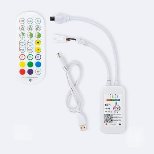 LEDKIA LIGHTING Controller Dimmer Tuya WiFi LED-Streifen RGB Digital SPI 5-24V DC mit IR Fernbedienung RGB LEDKIA LIGHTING Controller Dimmer Tuya WiFi LED-Streifen RGB Digital SPI 5-24V DC mit IR Fernbedienung RGB von LEDKIA LIGHTING