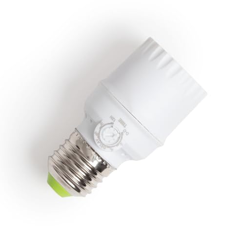LEDKIA LIGHTING Dämmerungssensor mit Zeitschaltuhr für E27-Glühbirnen Weiß von LEDKIA LIGHTING