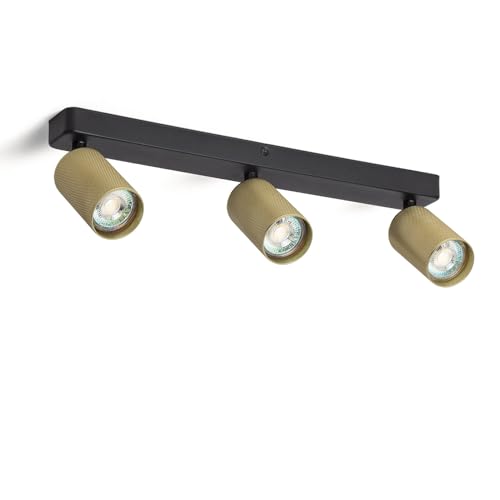 LEDKIA LIGHTING Deckenleuchte Aluminium Breixo 3 Spots Gold von LEDKIA LIGHTING