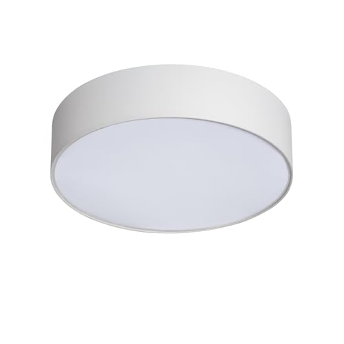 LEDKIA LIGHTING Deckenleuchte aus Stoff Rund Ø500 mm Ranje 120xØ500 mm Weiß E27 Textil für Wohnzimmer, Küche, Schlafzimmer von LEDKIA LIGHTING