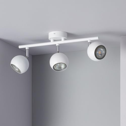 LEDKIA LIGHTING Deckenstrahler Ausrichtbar Ates 3 Spots Weiß GU10 für Wohnzimmer, Küche, Schlafzimmer von LEDKIA LIGHTING