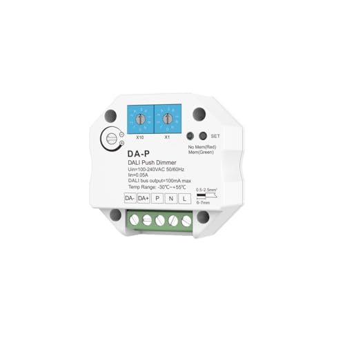 LEDKIA LIGHTING Dimmer DALI 1 Kanal Kompatibel mit Taste Weiß von LEDKIA LIGHTING