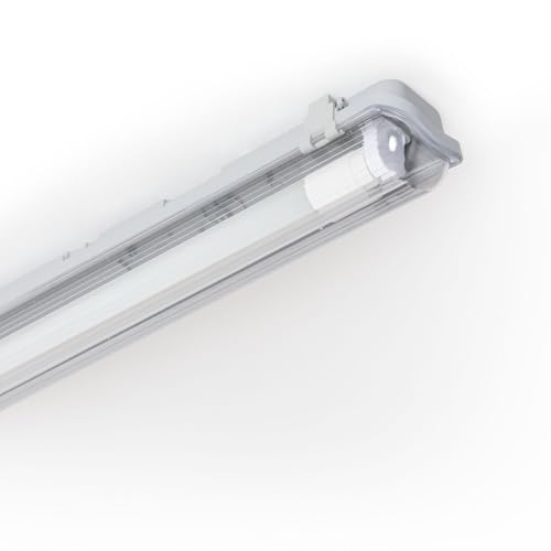 LEDKIA LIGHTING Feuchtraumleuchte 120cm IP65 mit LED Röhre Glas 18W 140lm/W 4000K Neutralweiß von LEDKIA LIGHTING