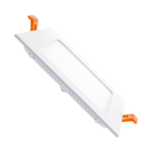 LEDKIA LIGHTING LED-Deckeneinbauleuchte, Einbaustrahler Spots, Downlight 12W Eckig SuperSlim 155x155mm Kaltes Weiß 6000K - 6500K 120º von LEDKIA LIGHTING