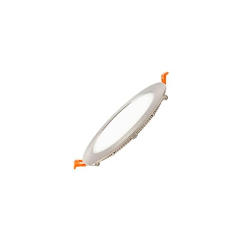 LEDKIA LIGHTING LED-Deckeneinbauleuchte, Einbaustrahler Spots, Downlight 12W Rund SuperSlim Silber Schnitt Ø 155mm Neutrales Weiß 4000K - 4500K 120º von LEDKIA LIGHTING