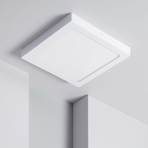 LEDKIA LIGHTING LED Deckenleuchte 24W Eckig 300x300 mm 38x300x300 mm Aluminium für Wohnzimmer, Küche, Schlafzimmer von LEDKIA LIGHTING