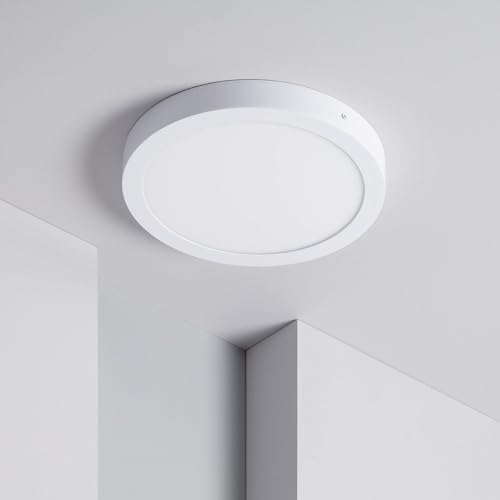 LEDKIA LIGHTING LED-Deckenleuchte 24W Rund Ø300 mm 40xØ300 mm Aluminium für Wohnzimmer, Küche, Schlafzimmer von LEDKIA LIGHTING