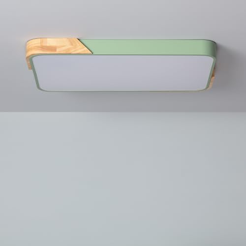 LEDKIA LIGHTING LED-Deckenleuchte 30W Rechteckig Holz und Metall 625x425 mm CCT Wählbar Semi-Dari Grün für Wohnzimmer, Küche, Schlafzimmer LEDKIA LIGHTING LED-Deckenleuchte 30W Rechteckig Holz und Metall 625x425 mm CCT Wählbar Semi-Dari Grün für Wohnzimmer, Küche, Schlafzimmer von LEDKIA LIGHTING