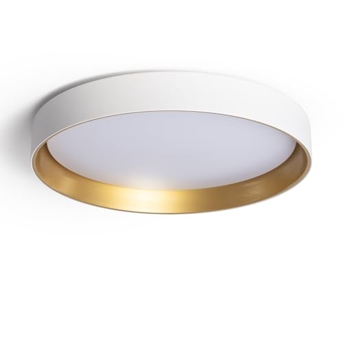 LEDKIA LIGHTING - LED-Deckenleuchte 30W Rund Ø550mm | CCT Wählbar 2700-6500K | 2400 lm Lichtstrom | Metall, Weiß/Gold LEDKIA LIGHTING - LED-Deckenleuchte 30W Rund Ø550mm | CCT Wählbar 2700-6500K | 2400 lm Lichtstrom | Metall, Weiß/Gold von LEDKIA LIGHTING