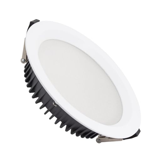 LEDKIA LIGHTING LED-Downlight 40W New Aero Slim 130 lm/W Mikroprismatisch (UGR17) LIFUD Schnitt Ø 200 mm Kaltweiß von LEDKIA LIGHTING
