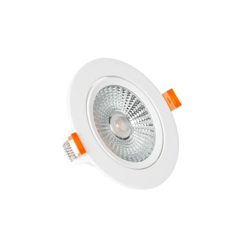 LEDKIA LIGHTING LED Downlight Einbaustrahler 15W COB Superslim Schwenkbar Rund Schnitt Ø100 mm CRI90 Expert Color No Flicker No Flicker 4000K Neutralweiß von LEDKIA LIGHTING