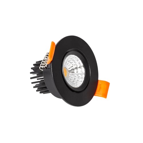 LEDKIA LIGHTING LED Downlight Einbaustrahler 5W Rund COB CRI90 Ausschnitt Ø 55 mm Schwarz No Flicker 4000K Neutralweiß von LEDKIA LIGHTING
