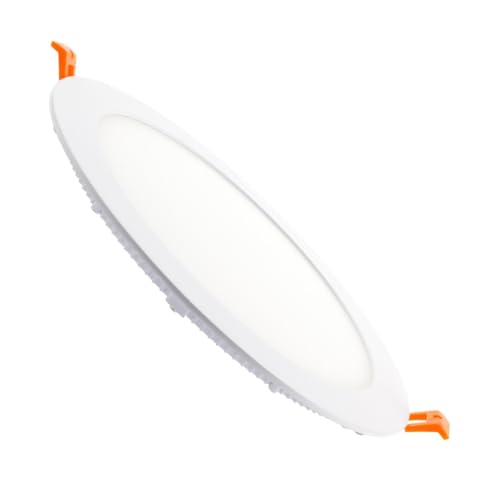 LEDKIA LIGHTING - LED Einbaustrahler Rund SuperSlim | 20W Leistung | 1530 lm Lichtstrom | Ø 240 mm | Aluminium | Ersetzt 150W Leuchten | 5000K Kaltweiß, Aluminium von LEDKIA LIGHTING
