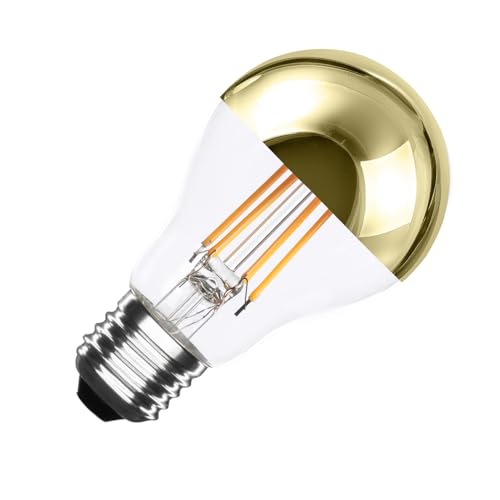 LEDKIA LIGHTING LED-Glühbirne Filament E27 8W 800 lm A60 Dimmbar Gold Reflect Warmweiß 2200K von LEDKIA LIGHTING