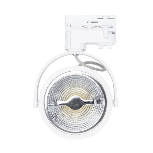 LEDKIA LIGHTING - LED-Strahler CREE AR111 15W | Dimmbar | 800 lm Lichtstrom | 360º Ausrichtung | Für 3-Phasenstromschiene | Innenbeleuchtung, 5500K Kaltweiß, Aluminium von LEDKIA LIGHTING