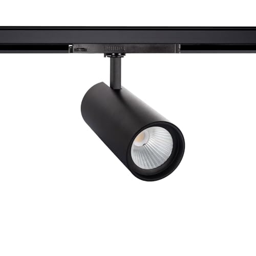 LEDKIA LIGHTING LED-Strahler New D'Angelo Schwarz 30W (CRI 90) CCT LIFUD für 3-Phasenstromschienen Auswählbar (Warm-Neutral-Kühl) Schwarz von LEDKIA LIGHTING