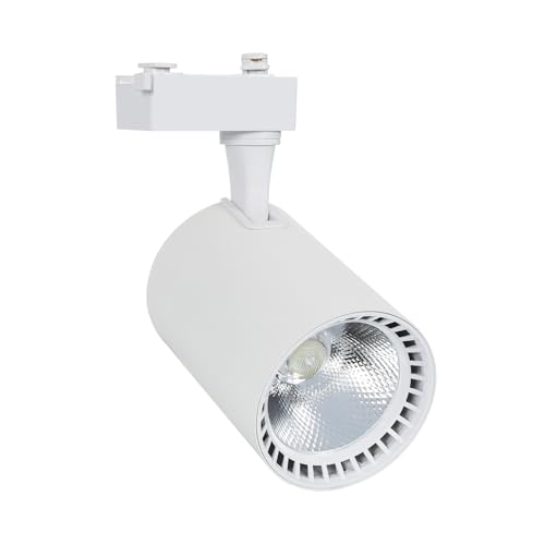 LEDKIA LIGHTING - LED-Strahler für 1-Phasenstromschiene | 40W | 2800 lm Lichtstrom | Flexibles Beleuchtungssystem | Einfache Montage, Bron Weiss, 3000K Warmweiß, Polykarbonat von LEDKIA LIGHTING
