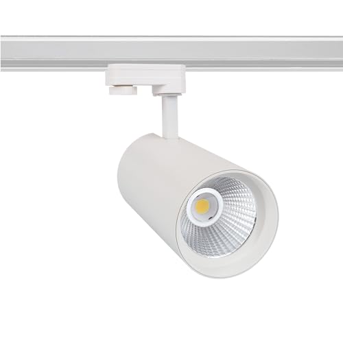 LEDKIA LIGHTING - LED-Strahler für 3-Phasenstromschiene | 20W Dimmbar | CCT Wählbar | 2000 lm Lichtstrom | Verstellbarer Lichtwinkel | Aluminium, Weiß von LEDKIA LIGHTING