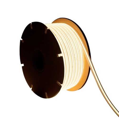 LEDKIA LIGHTING LED-Streifenrolle Dimmbar 220V COB 320 LED/m 50m 8W/m 720lm/m Breite 12mm Schnitt 50cm IP65 CRI90 2700K Warmweiß von LEDKIA LIGHTING
