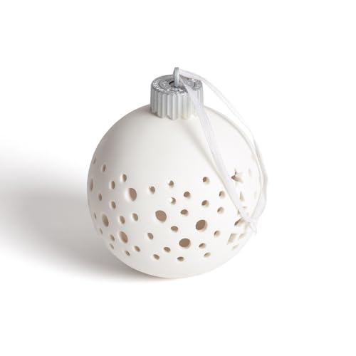 LEDKIA LIGHTING LED-Weihnachtskugel Porzellan mit Batterie Estella Weiß von LEDKIA LIGHTING