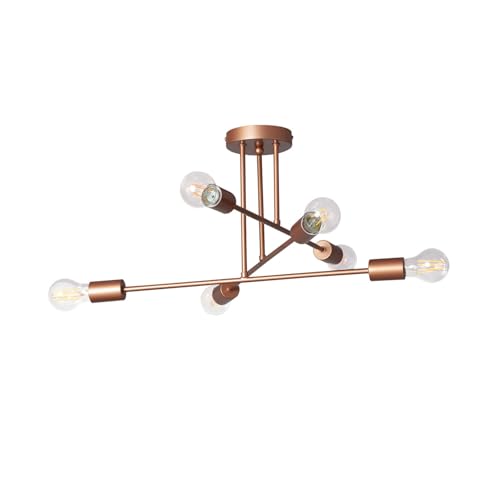 LEDKIA LIGHTING Deckenleuchte Metall 6 Strahler Fimbo Mattschwarz für Wohnzimmer, Küche, Schlafzimmer von LEDKIA LIGHTING