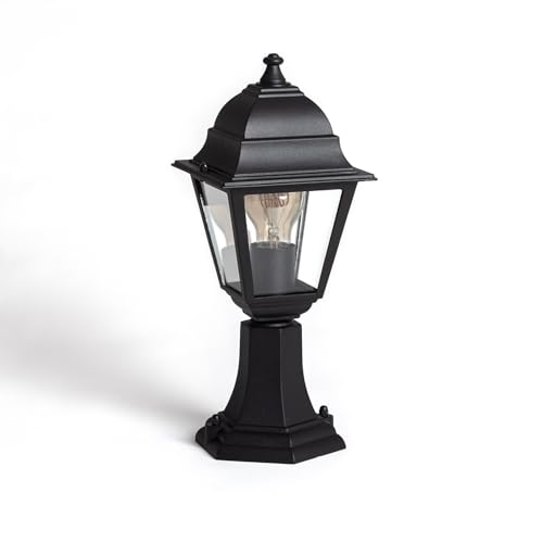 LEDKIA LIGHTING Mauerleuchte Außen E27 Aluminium und Glas Villa Schwarz von LEDKIA LIGHTING