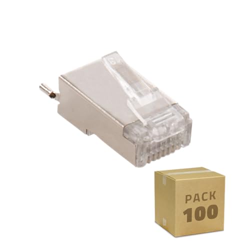 LEDKIA LIGHTING Pach 100 Stück RJ45 FTP Stecker abgeschirmt für Aussen Transparent von LEDKIA LIGHTING