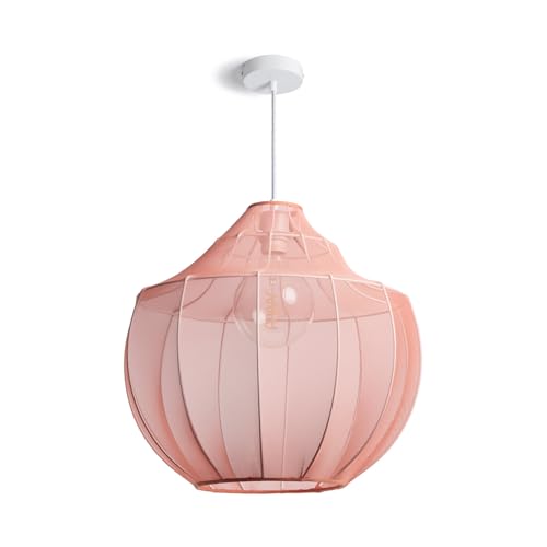 LEDKIA LIGHTING Pendelleuchte Metall und Stoff Ayla Rosa Empolvado von LEDKIA LIGHTING