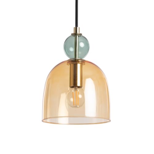 LEDKIA LIGHTING Pendelleuchte aus Metall und Glas Mono-Baudelaire Bernstein von LEDKIA LIGHTING