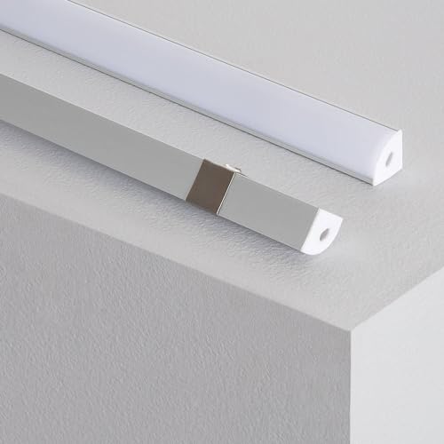 LEDKIA LIGHTING Profil mit LED-Streifen New Aretha 600mm 6W für Ecken Warmes Weiß 3000K von LEDKIA LIGHTING