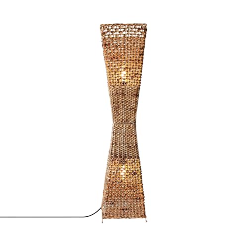LEDKIA LIGHTING - Stehleuchte Bijie | Naturfasern Design | E27 Fassung bis 40W | Für Wohnzimmer, Küche, Schlafzimmer | Handgefertigt | Boho-Chic Stil, Natürlich von LEDKIA LIGHTING
