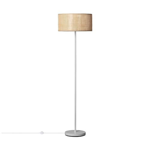 LEDKIA LIGHTING Stehleuchte Rattan und Metall Baracoa 1480xØ400 mm Weiß E27 Rattan für Wohnzimmer, Küche, Schlafzimmer von LEDKIA LIGHTING