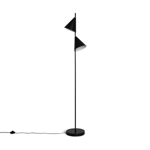 LEDKIA LIGHTING - Stehleuchte Whirlwind | Modernes Design | Metallkonstruktion | Kompatibel mit E14 Glühbirnen | Für Wohnzimmer, Küche, Schlafzimmer, Schwarz, Metall von LEDKIA LIGHTING