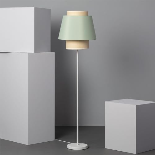 LEDKIA LIGHTING Stehleuchte aus Stoff Chulu 1460x400x400 mm Grün E27 Textil für Wohnzimmer, Küche, Schlafzimmer von LEDKIA LIGHTING