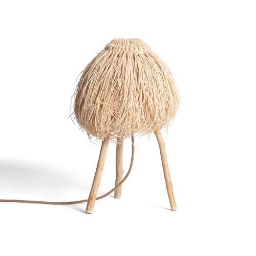 LEDKIA LIGHTING Tischlampe Rattan Lasje Natürlich für Wohnzimmer, Küche, Schlafzimmer von LEDKIA LIGHTING