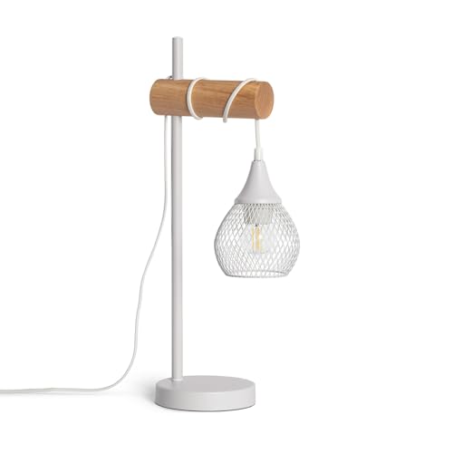LEDKIA LIGHTING Tischlampe aus Metall WiFi mit Dimmer Monah Weiß für Wohnzimmer, Küche, Schlafzimmer von LEDKIA LIGHTING