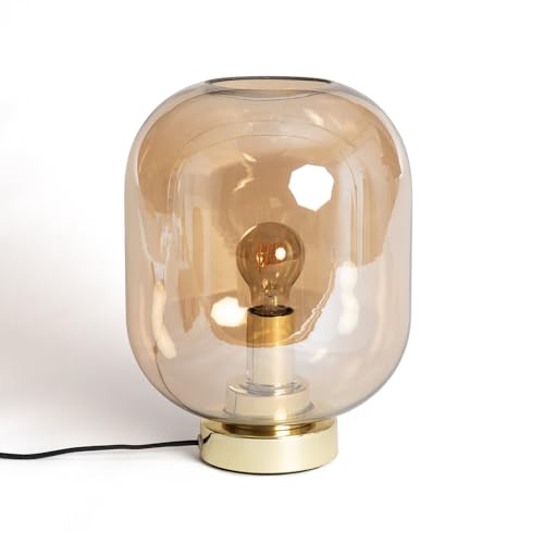 LEDKIA LIGHTING Tischlampe aus Metall und Glas Nélida Bernstein für Wohnzimmer, Küche, Schlafzimmer von LEDKIA LIGHTING