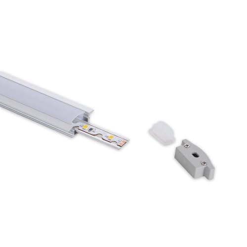 LEDKIA LIGHTING Wasserdichtes Aluminium-Profil IP65 Einbau 2m für LED-Streifen bis zu 8 mm 2 m von LEDKIA LIGHTING
