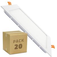 20er pack Eckig LED-Panel 18W SuperSlim Neutralweiß 4000K - 4500K von LEDKIA