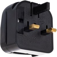 Adapterstecker Typ e (eu) Breiter Kopf mit geradem Kabel auf Stecker Typ g (uk) Schwarz von LEDKIA