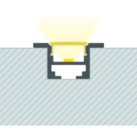 Aluminiumprofil Einbau für Decken mit Clips für led Streifen bis 12 mm Aluminium 2 m Transparente Aluminiumprofil Einbau für Decken mit Clips für led Streifen bis 12 mm Aluminium 2 m Transparente von LEDKIA