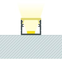 Aluminiumprofil Oberfläche 2m für LED Streifen bis 6 mm Aluminium 2 m Weiß transluzent von LEDKIA